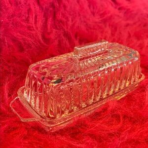 Vintage Gorham Crystal “Althea” Cut Covered Butter Dish